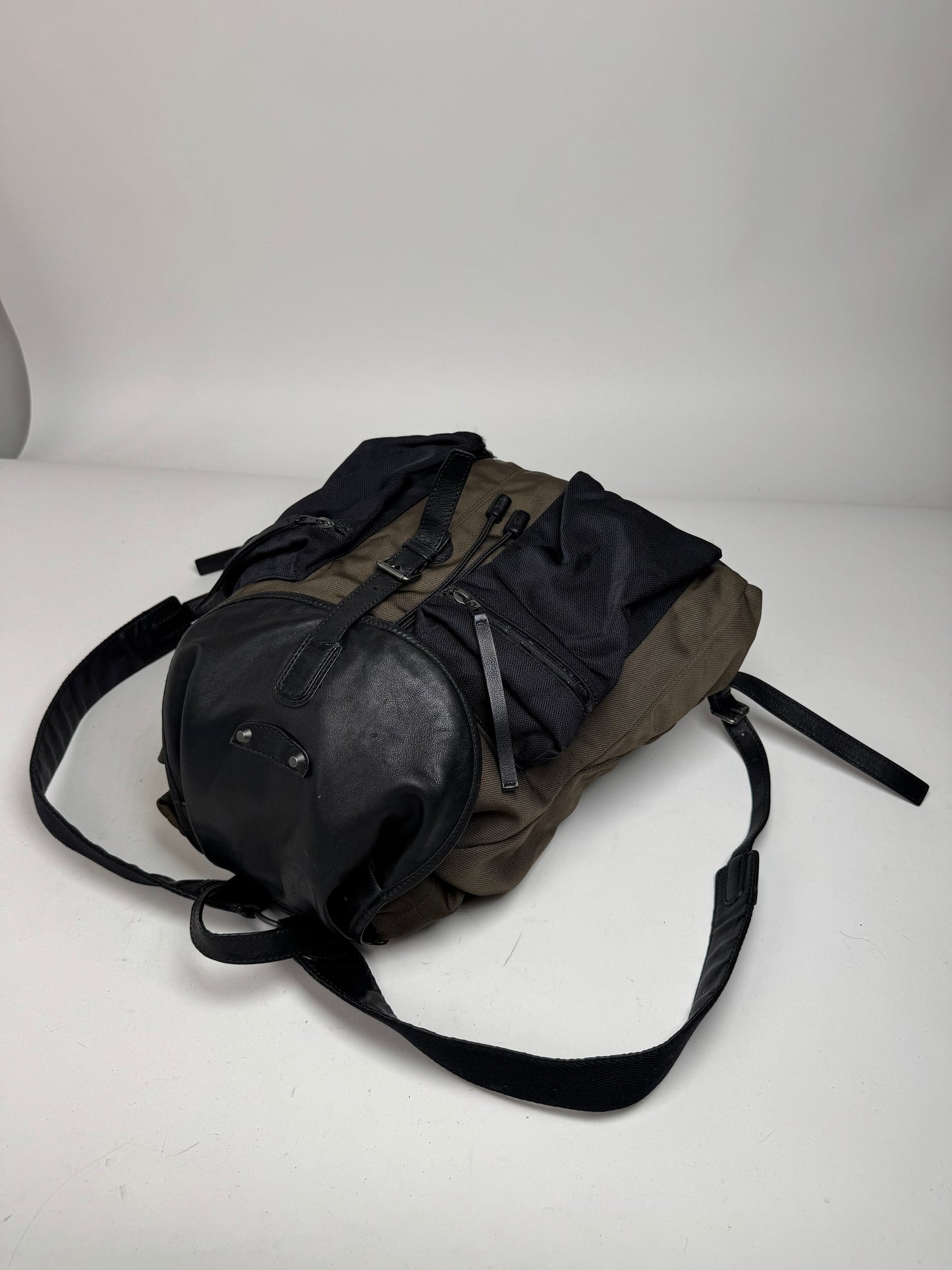 Vintage Balenciaga City Bag Backpack black kaki