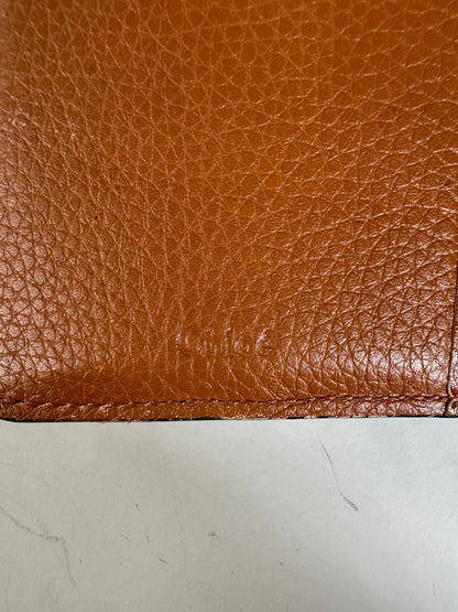 Vintage Chloe Pebbled Leather Wallet Tan Gold