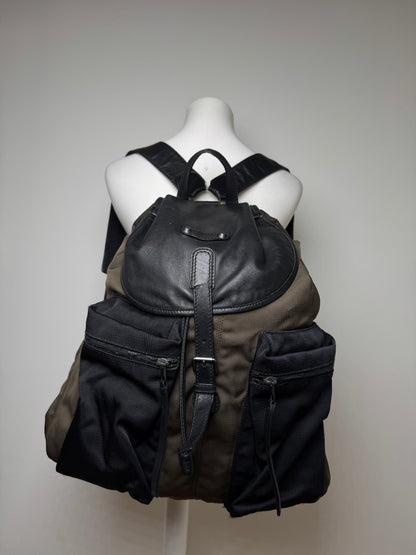 Vintage Balenciaga City Bag Backpack black kaki