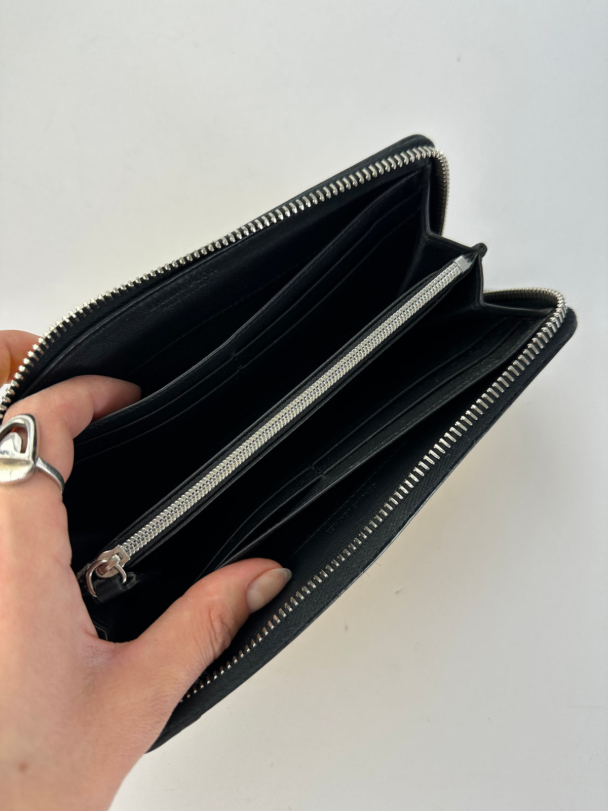 Vintage Emilio Pucci Zip-Around Leather Wallet Yellow Black White