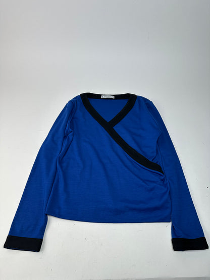 Vintage Yves Saint Laurent Vneck Sweater Blue Black