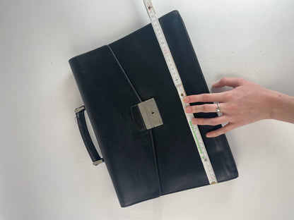 Vintage Prada Leather Briefcase Black