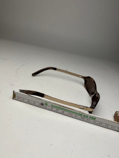 Vintage Gucci Retro Sunglasses Golden Brown