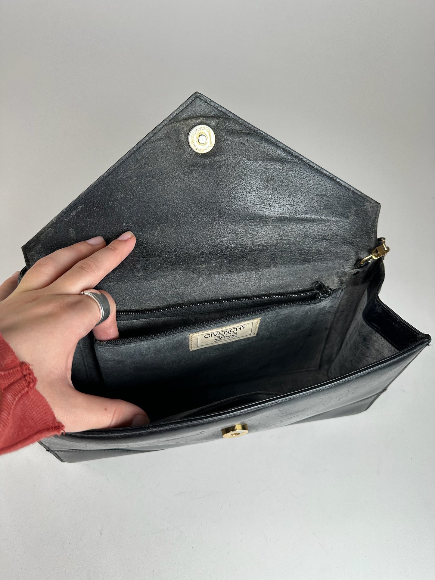 Vintage Givenchy 4G leather bag black