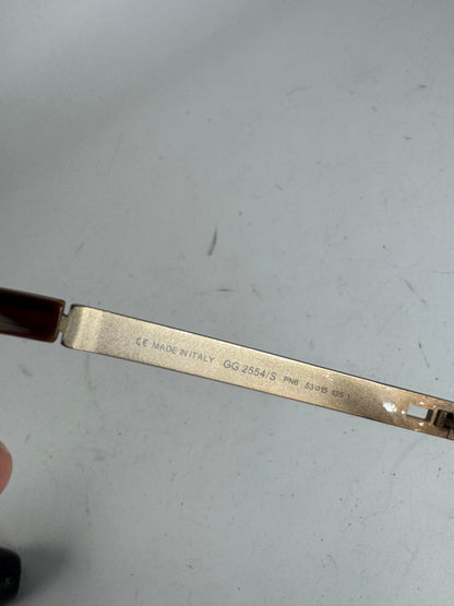 Vintage Gucci Retro Sunglasses Golden Brown