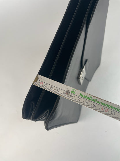 Vintage Prada Leather Briefcase Black