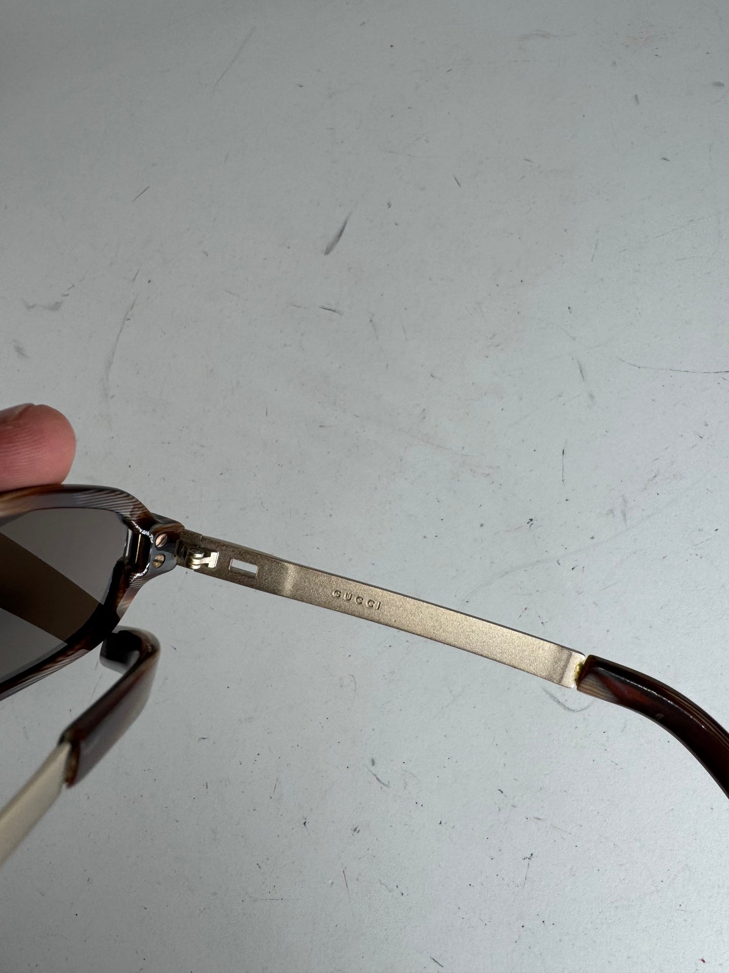 Vintage Gucci Retro Sunglasses Golden Brown