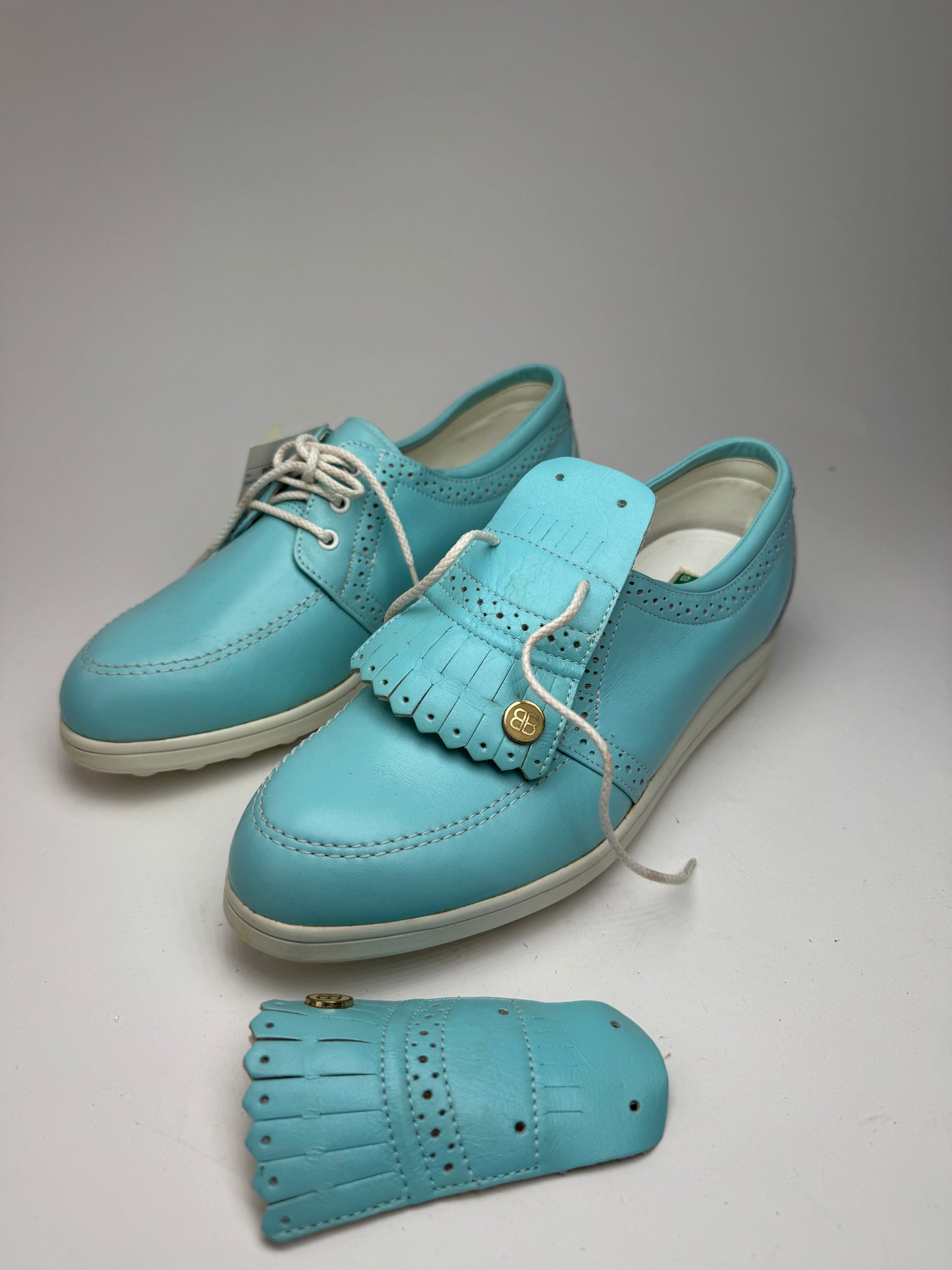 Vintage Balenciaga leather sneaker Turquoise White New EU37