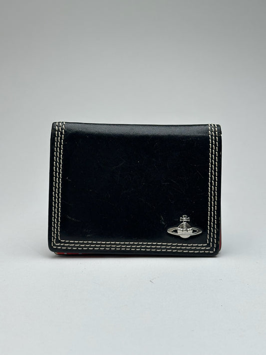 Vintage Vivienne Westwood Leather Card Holder Black