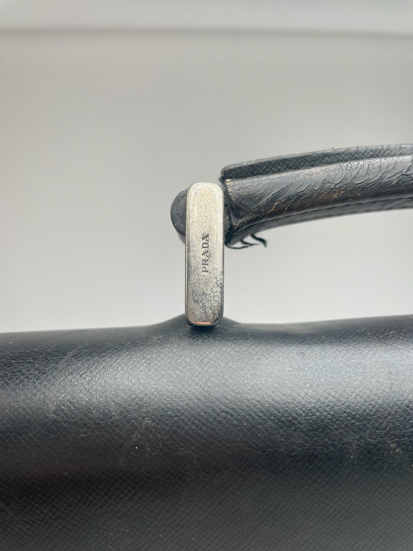 Vintage Prada Leather Briefcase Black