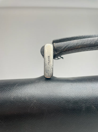 Vintage Prada Leather Briefcase Black