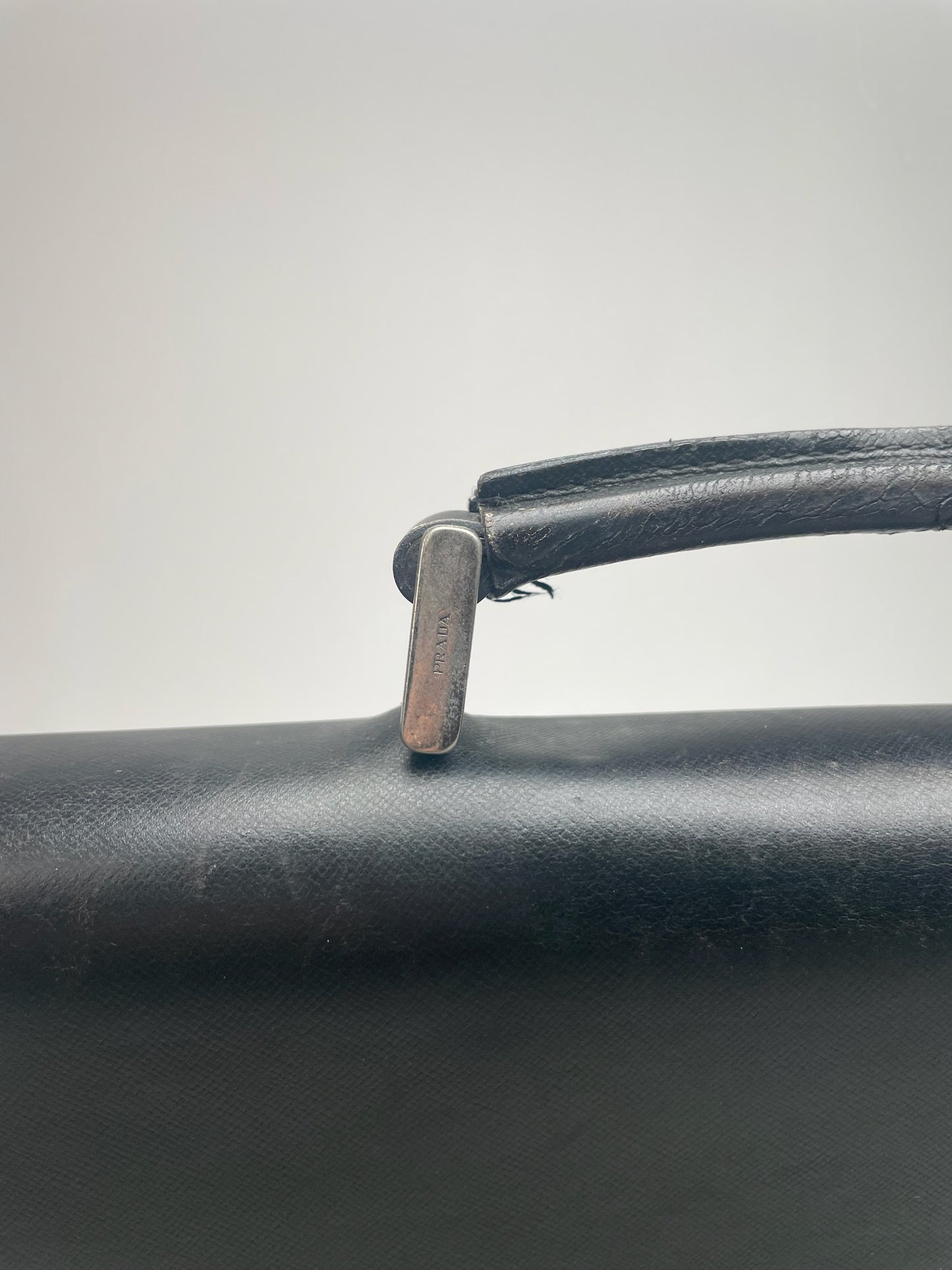 Vintage Prada Leather Briefcase Black