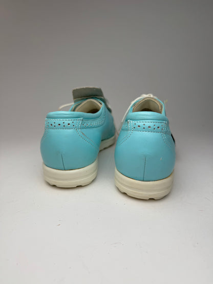 Vintage Balenciaga leather sneaker Turquoise White New EU37