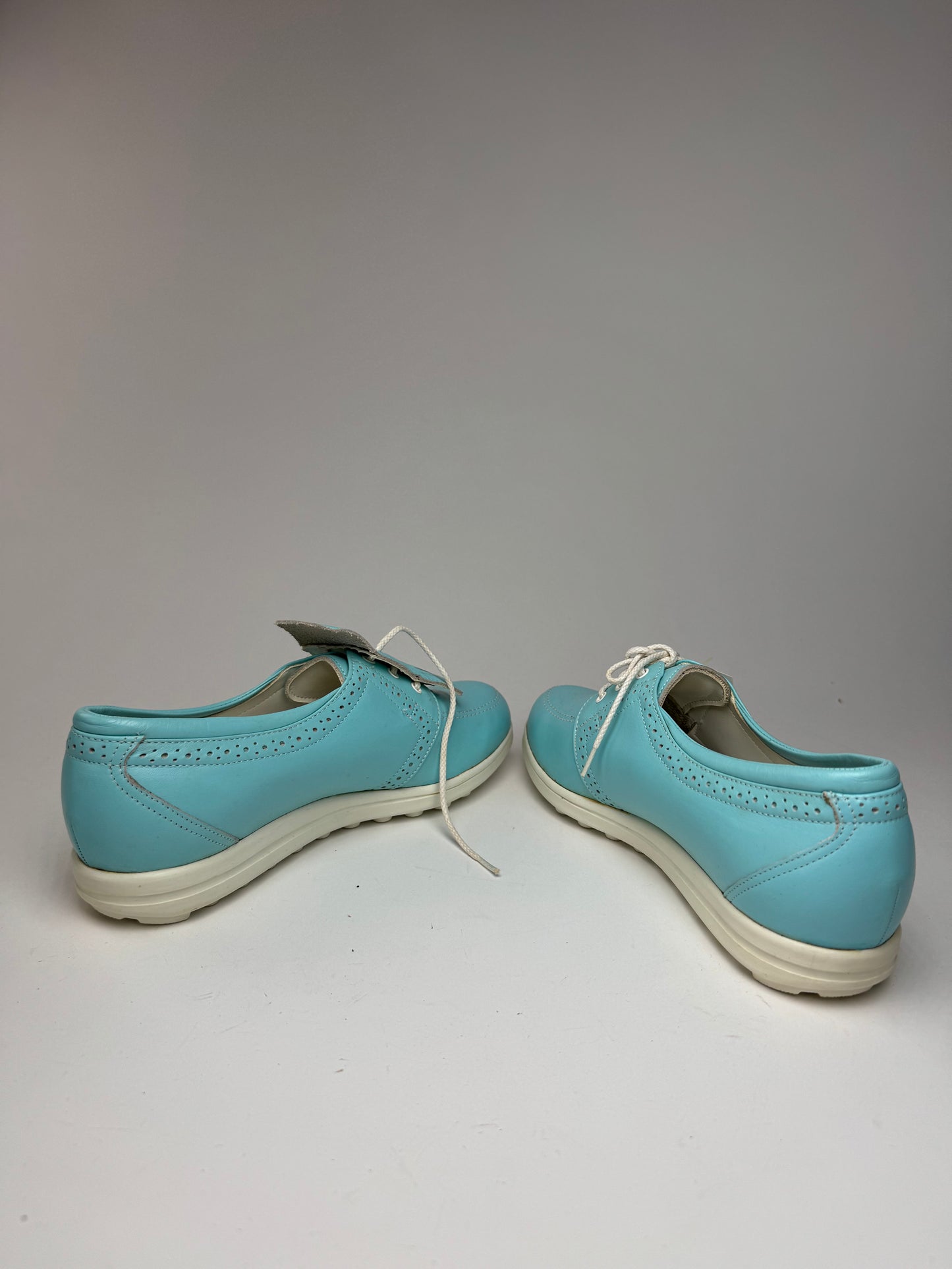 Vintage Balenciaga leather sneaker Turquoise White New EU37
