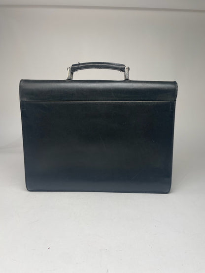Vintage Prada Leather Briefcase Black
