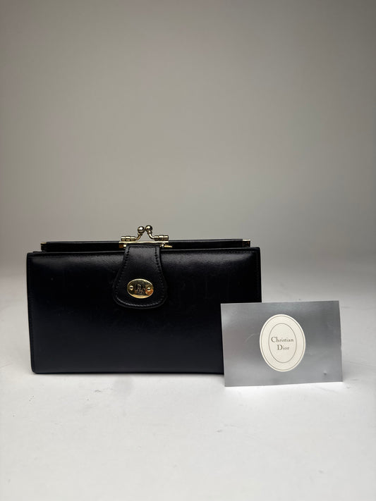 Vintage Dior Leather Wallet Black