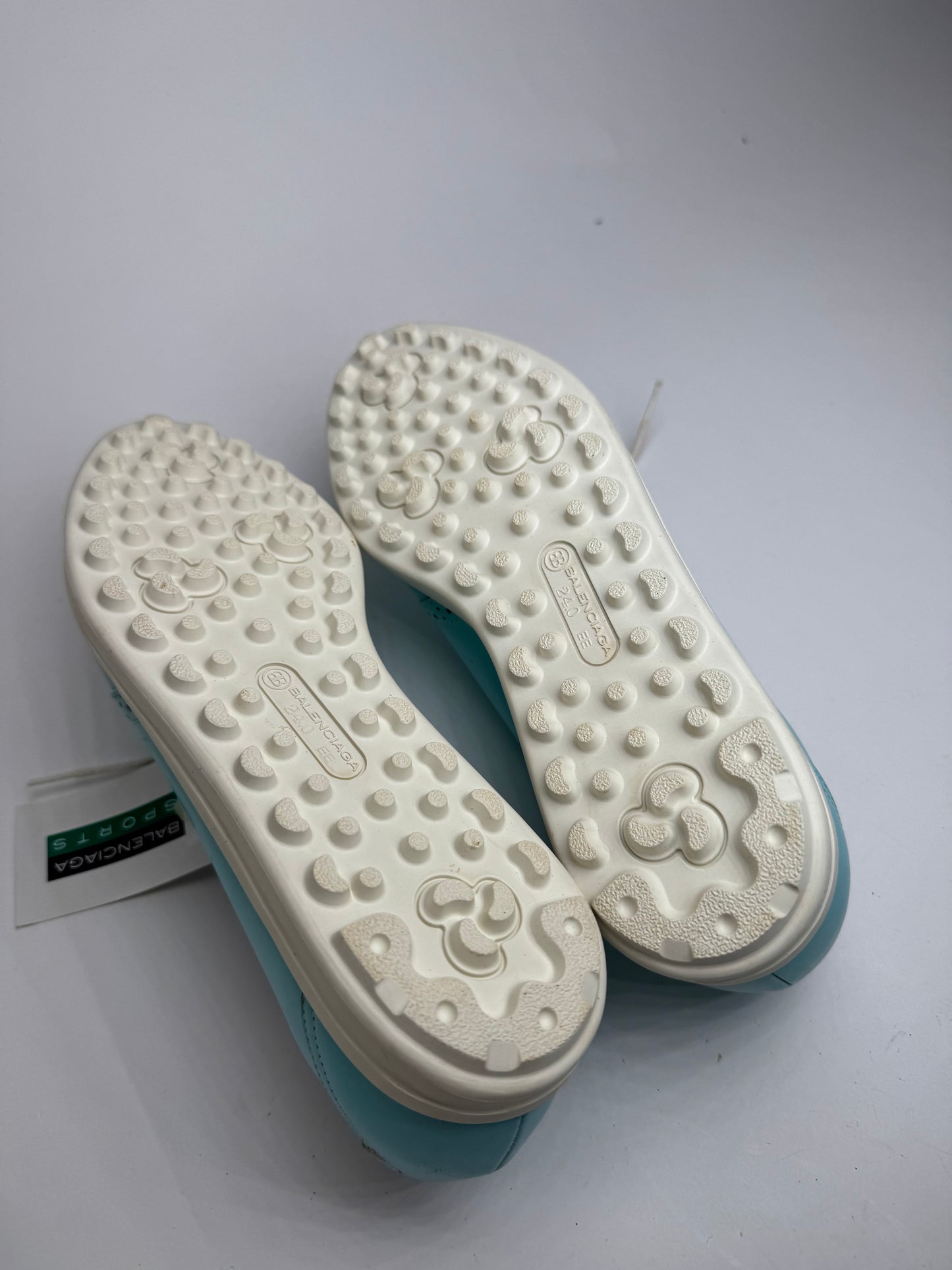 Vintage Balenciaga leather sneaker Turquoise White New EU37