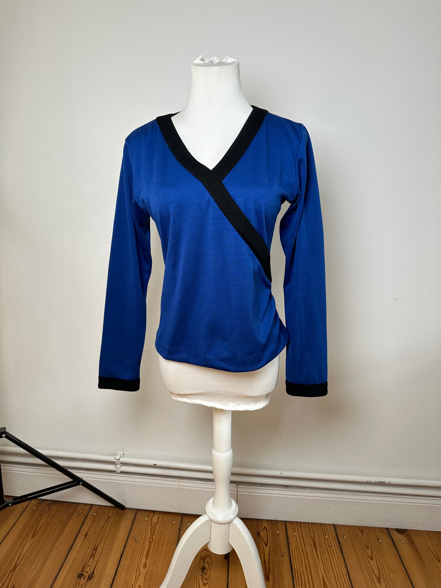 Vintage Yves Saint Laurent Vneck Sweater Blue Black