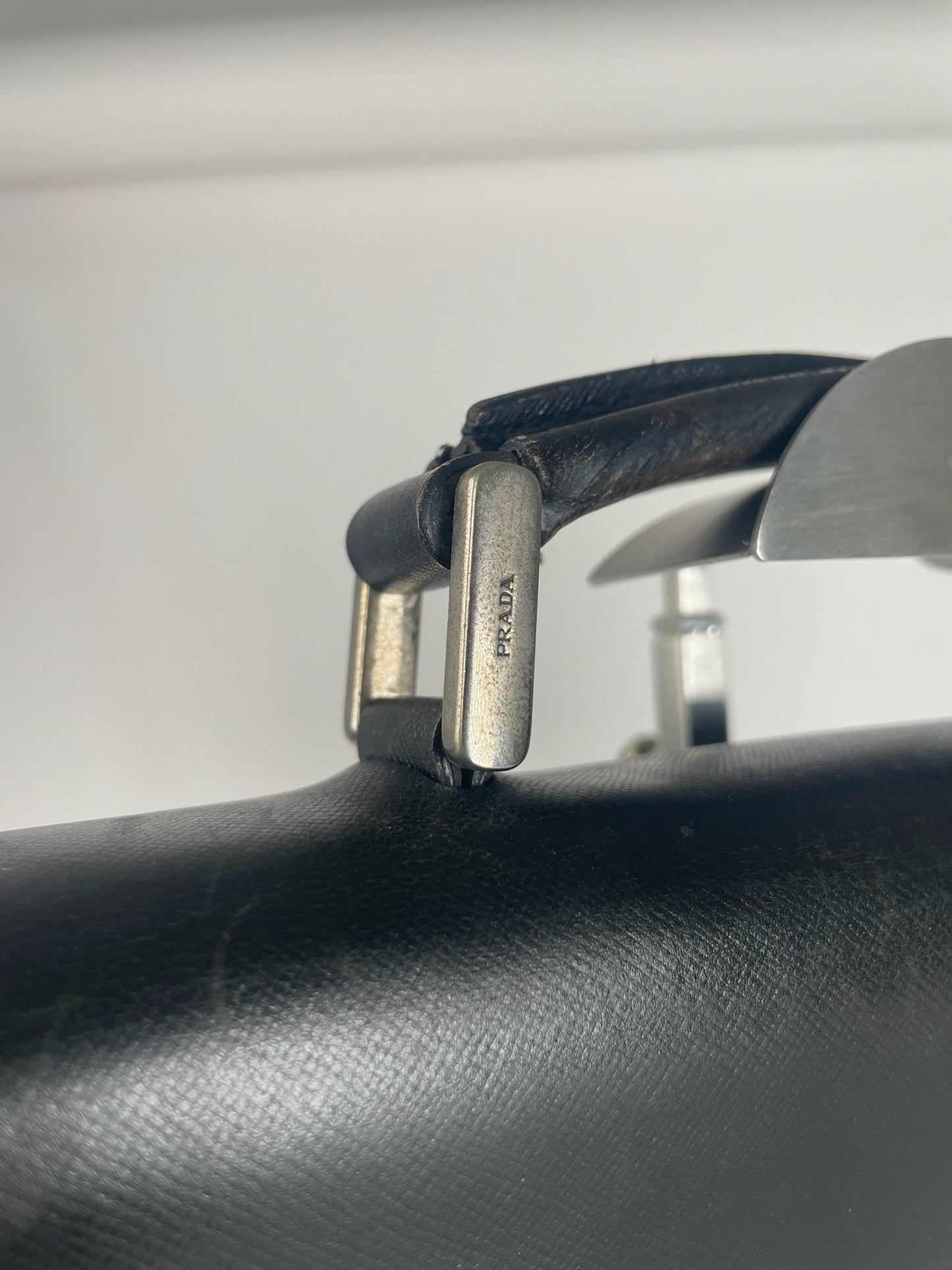 Vintage Prada Leather Briefcase Black