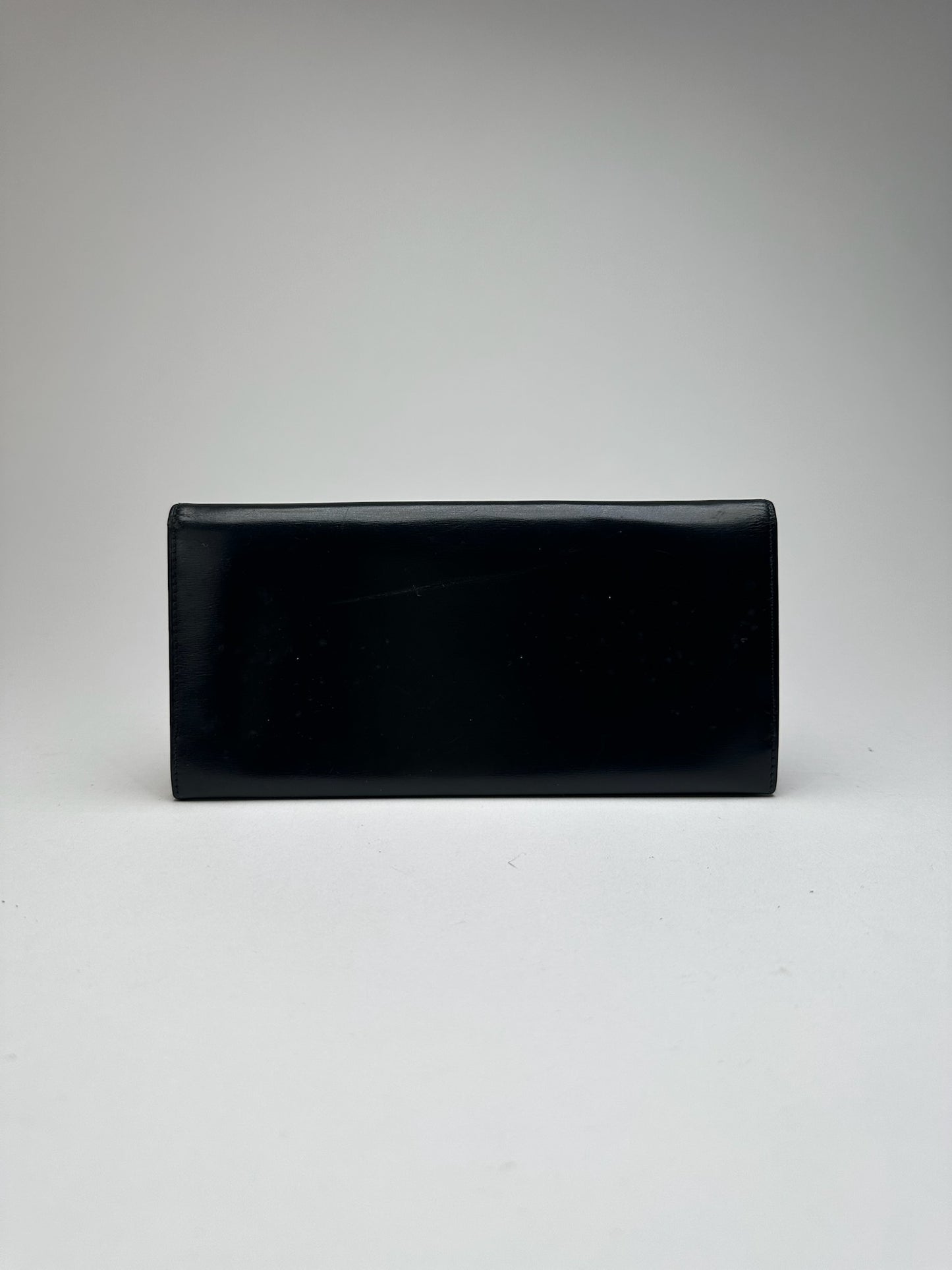 Vintage Cartier Leather ID Holder Navy