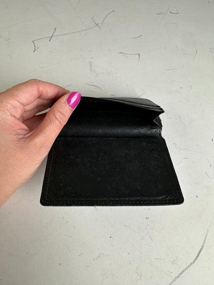 Vintage Yves Saint Laurent Leather Card Holder Black