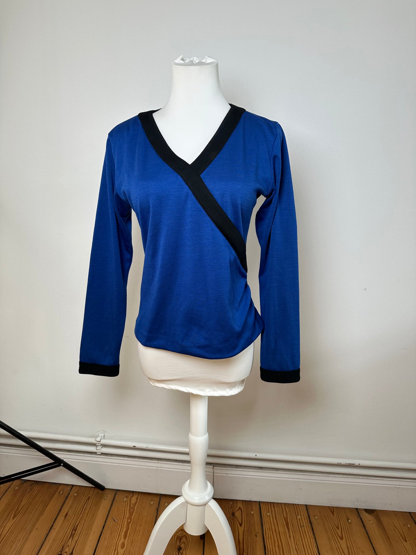 Vintage Yves Saint Laurent Vneck Sweater Blue Black