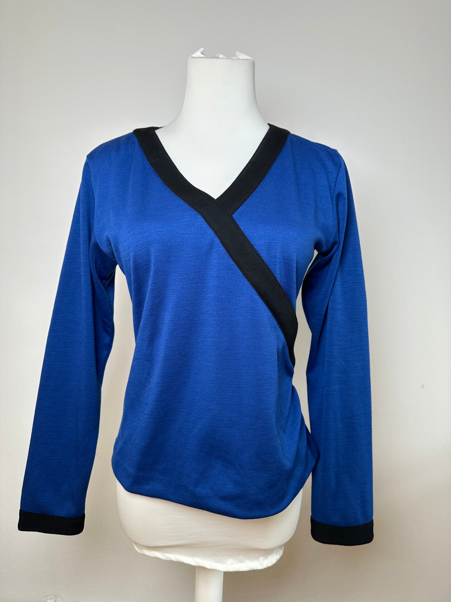 Vintage Yves Saint Laurent Vneck Sweater Blue Black