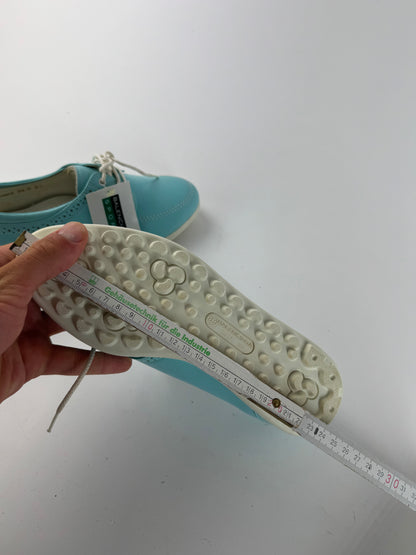 Vintage Balenciaga leather sneaker Turquoise White New EU37