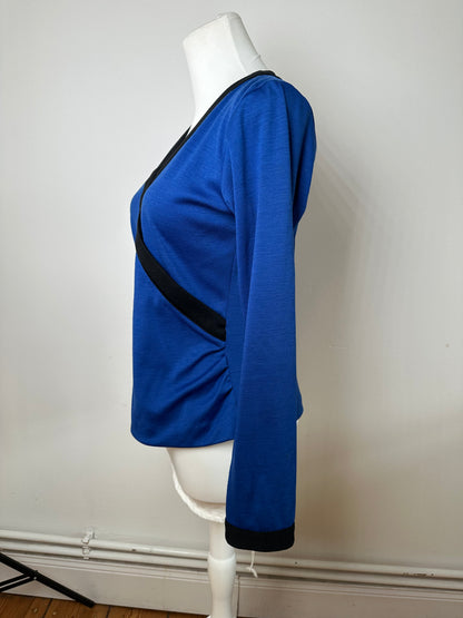 Vintage Yves Saint Laurent Vneck Sweater Blue Black