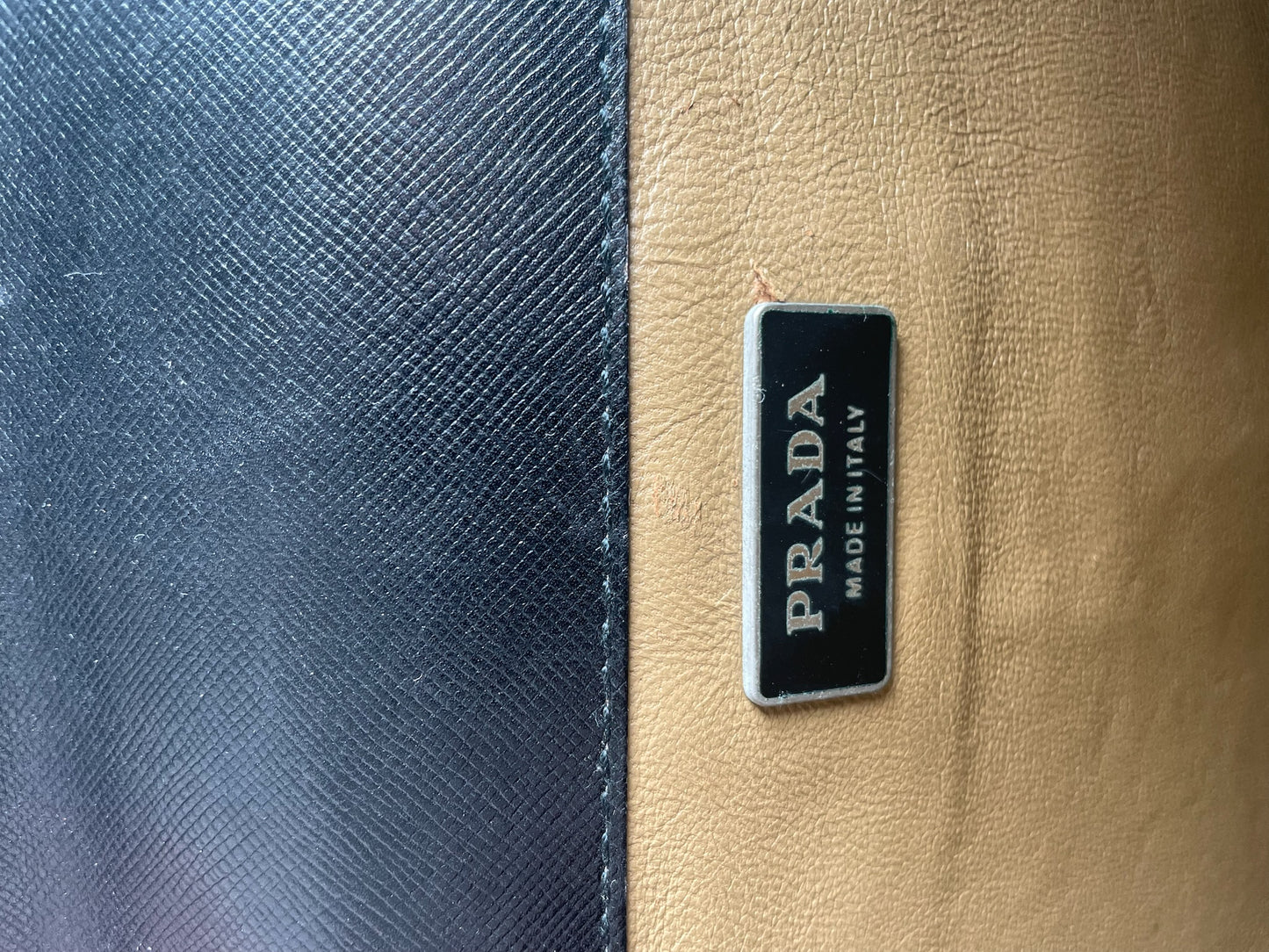 Vintage Prada Leather Briefcase Black