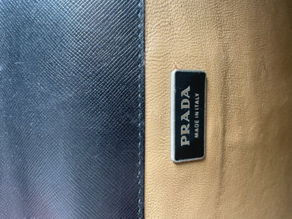 Vintage Prada Leather Briefcase Black