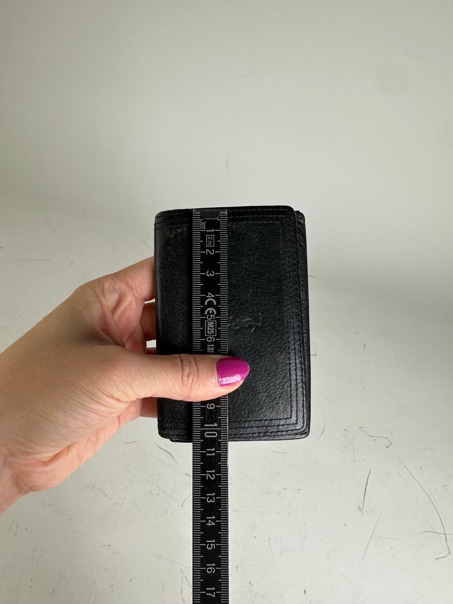 Vintage Yves Saint Laurent Leather Card Holder Black