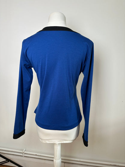 Vintage Yves Saint Laurent Vneck Sweater Blue Black