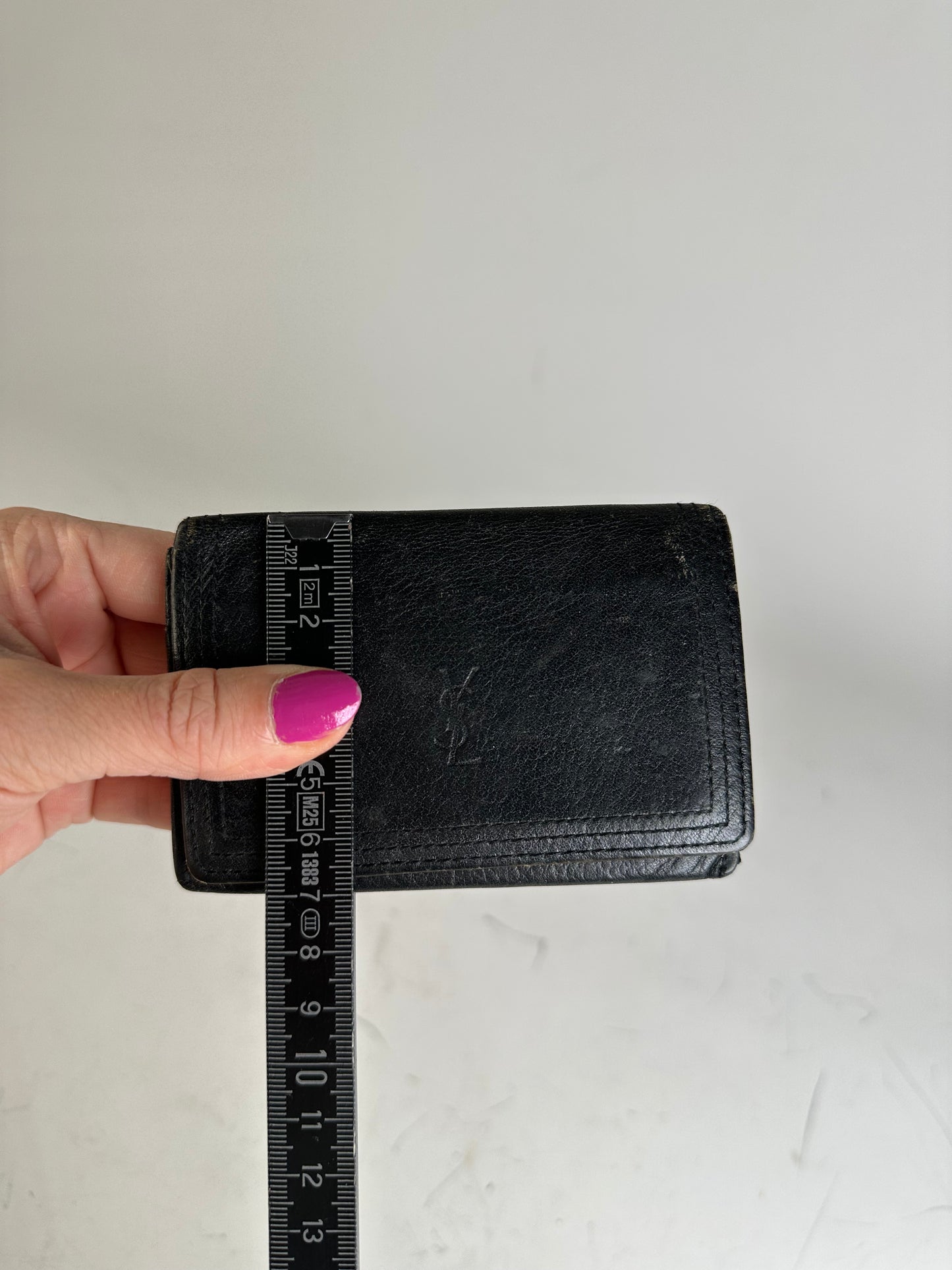 Vintage Yves Saint Laurent Leather Card Holder Black