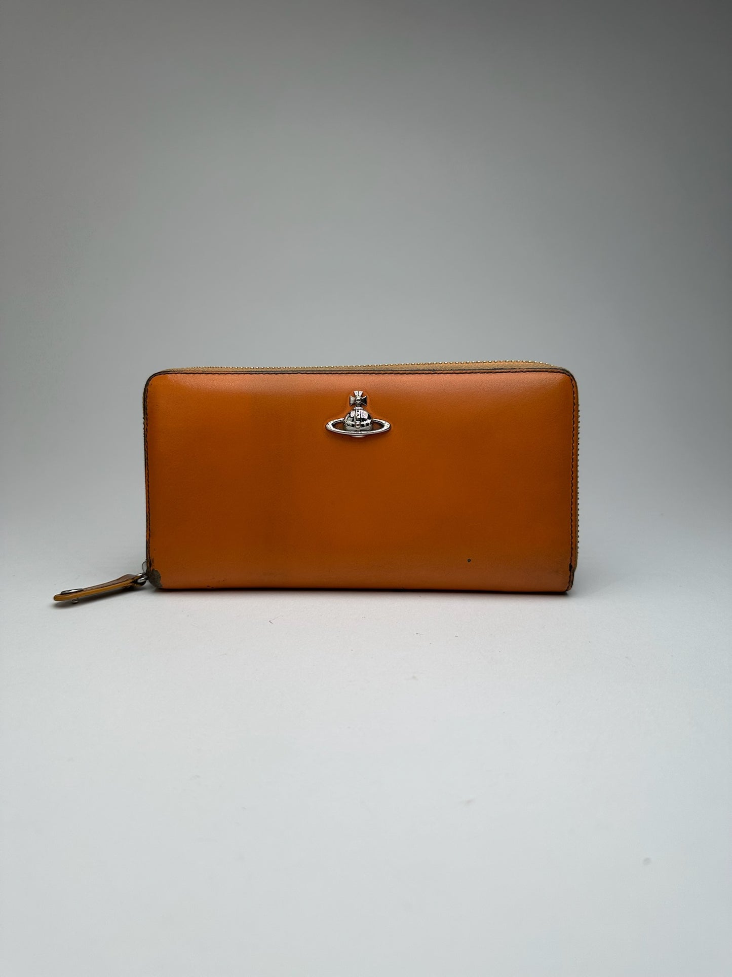 Vintage Vivienne Westwood leather wallet orange