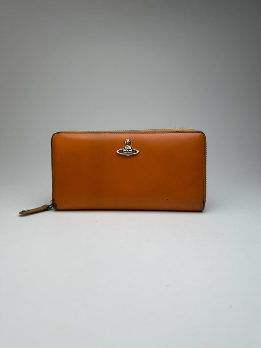 Vintage Vivienne Westwood leather wallet orange