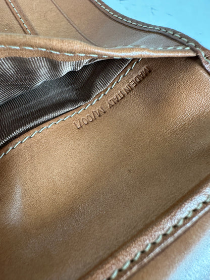 Vintage Celine Embossed Leather Wallet Brown Gold