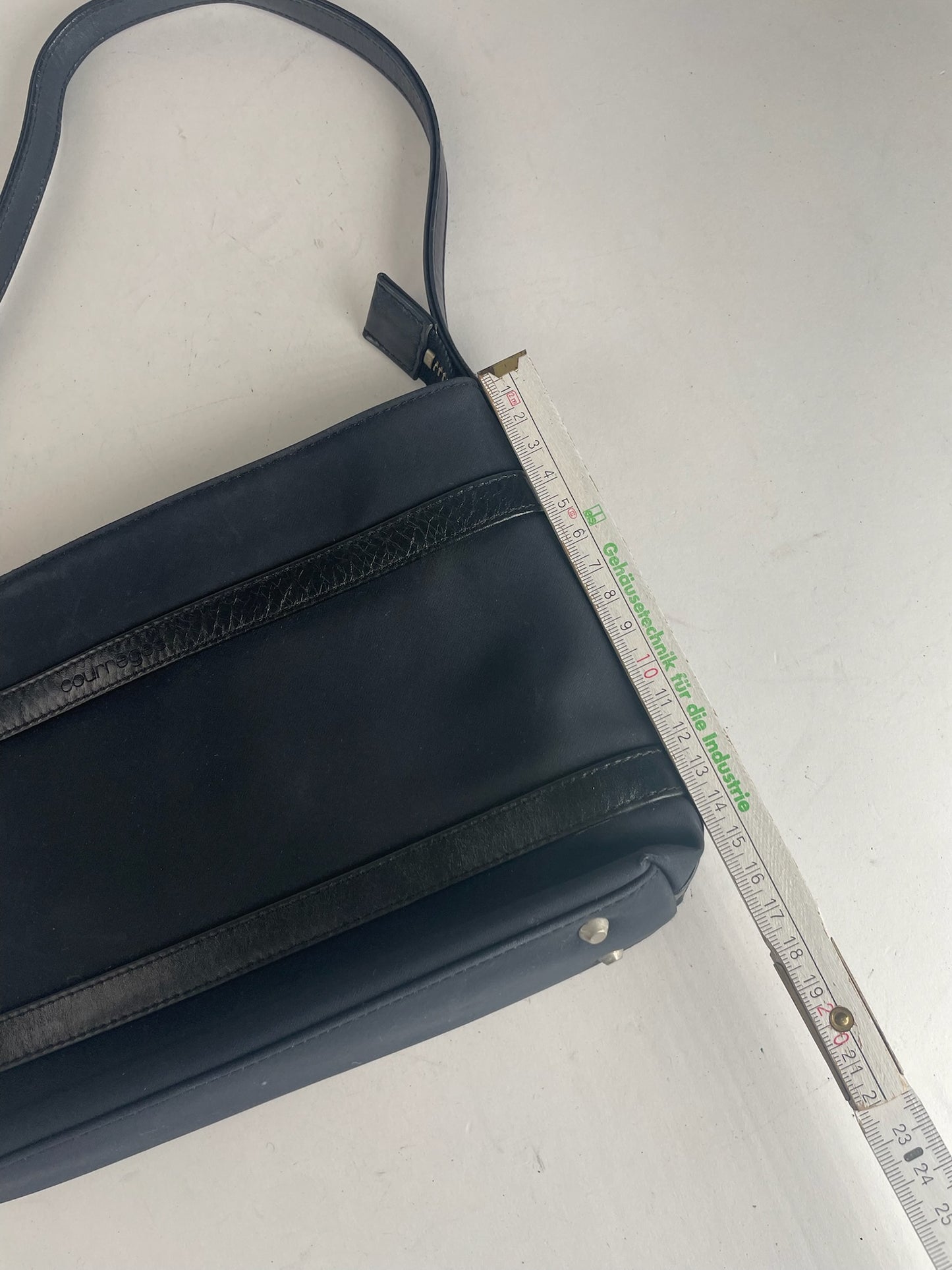 Vintage Courreges Leather Bag Black