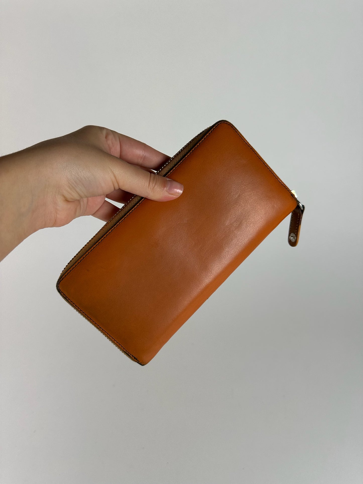 Vintage Vivienne Westwood leather wallet orange