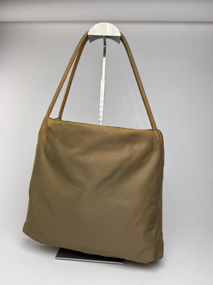 Sac Prada vintage en polyester kaki marron