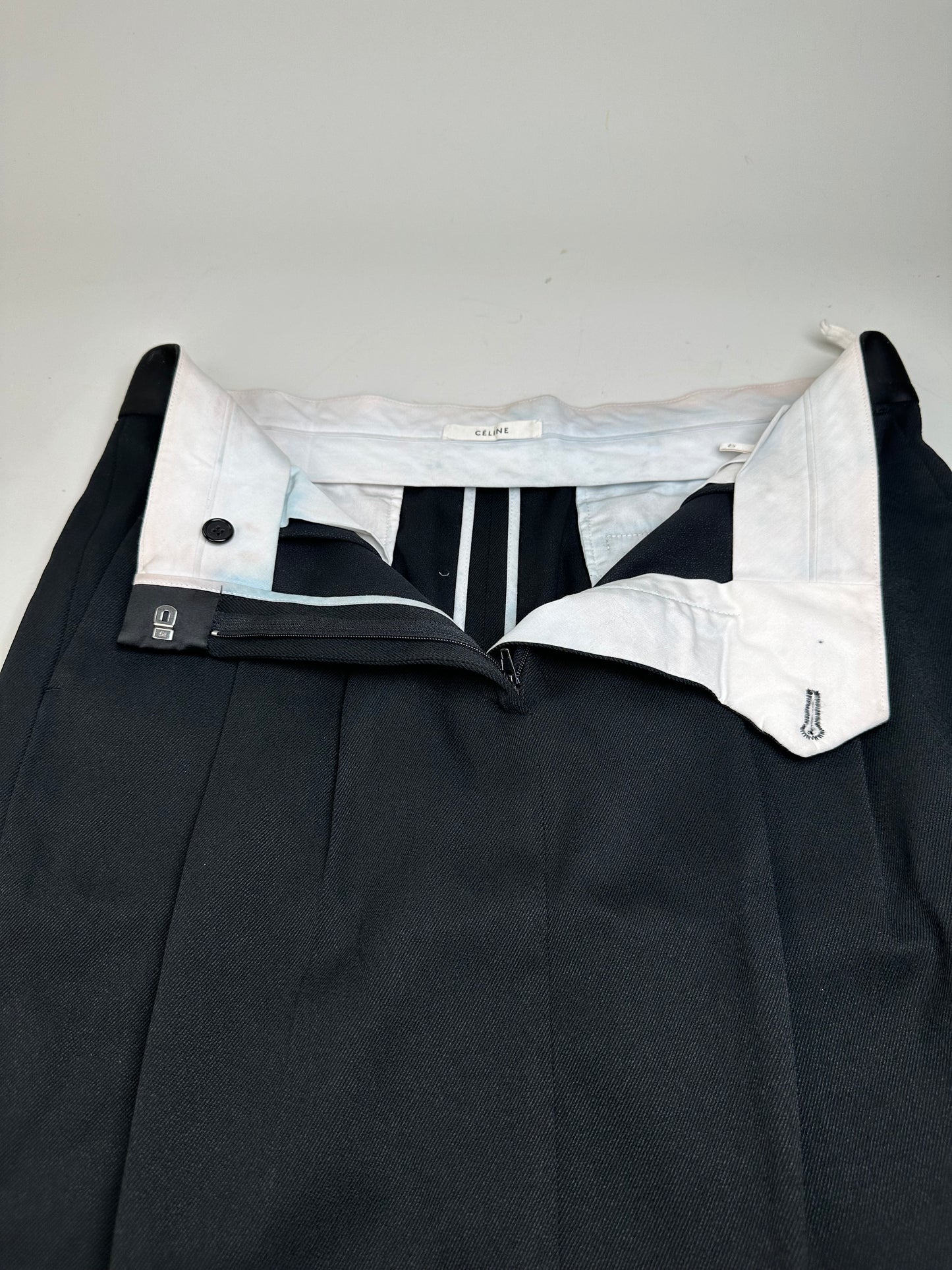 Vintage Celine Wool Blend Skirt Black M