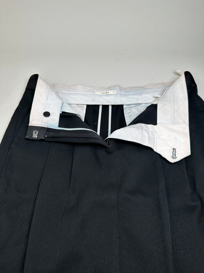 Vintage Celine Wool Blend Skirt Black M