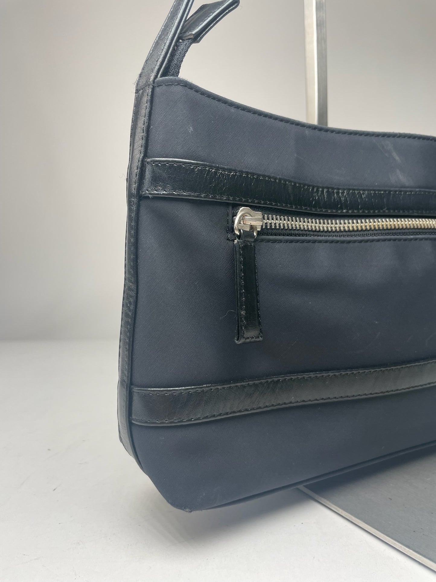 Vintage Courreges Leather Bag Black
