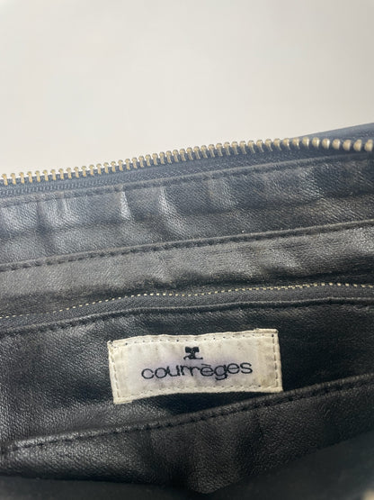 Vintage Courreges Leather Bag Black