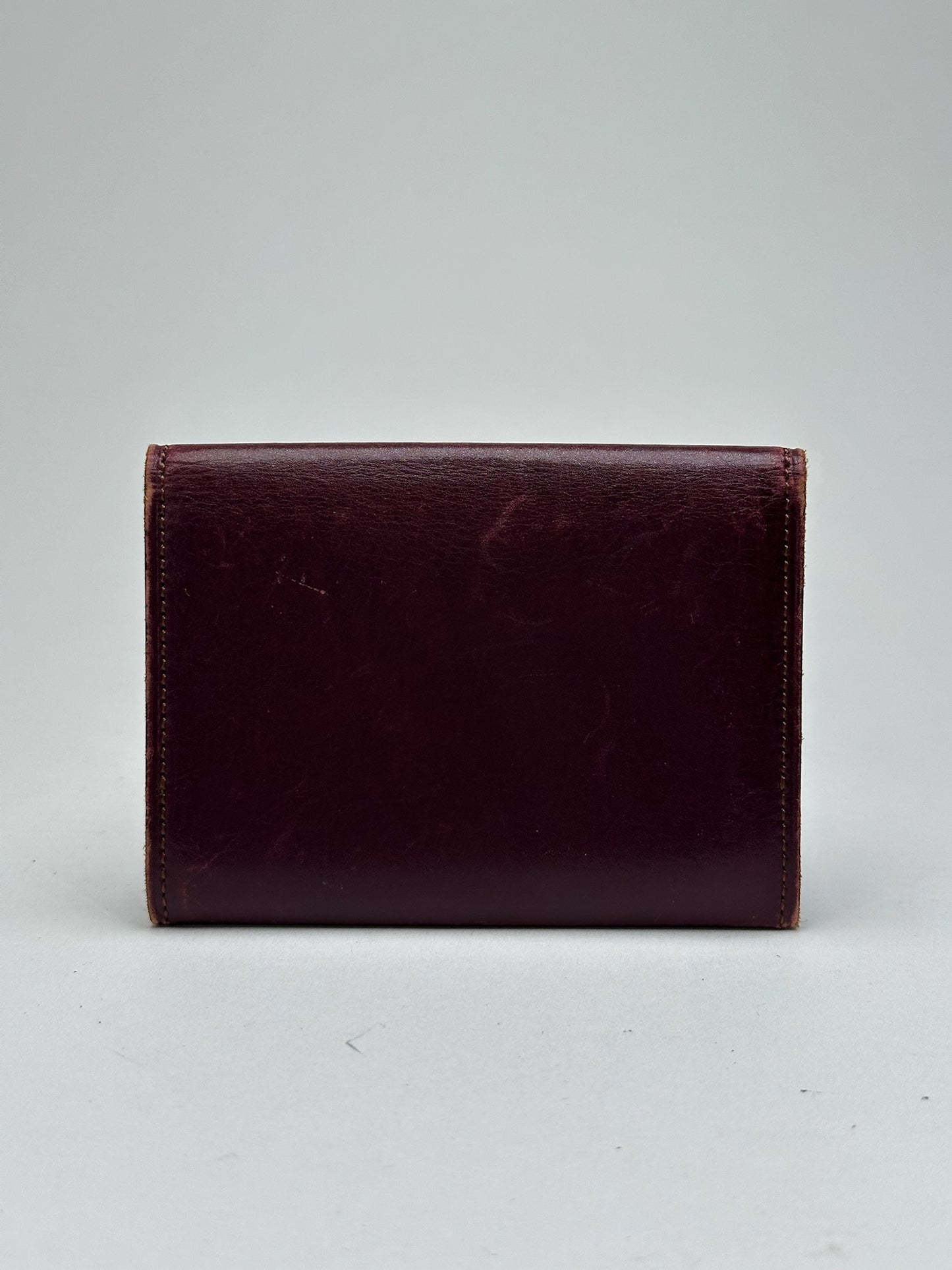 Vintage Yves Saint Laurent Leather Card Holder purple