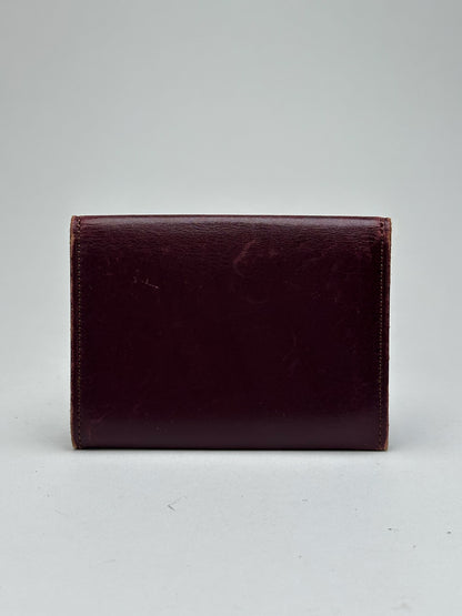 Vintage Yves Saint Laurent Leather Card Holder purple
