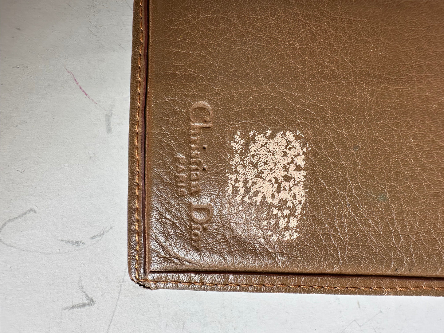 Vintage Dior Monogram Canvas Wallet Beige Brown