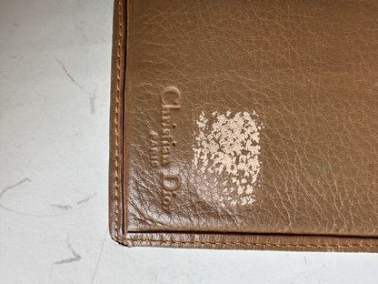 Vintage Dior Monogram Canvas Wallet Beige Brown