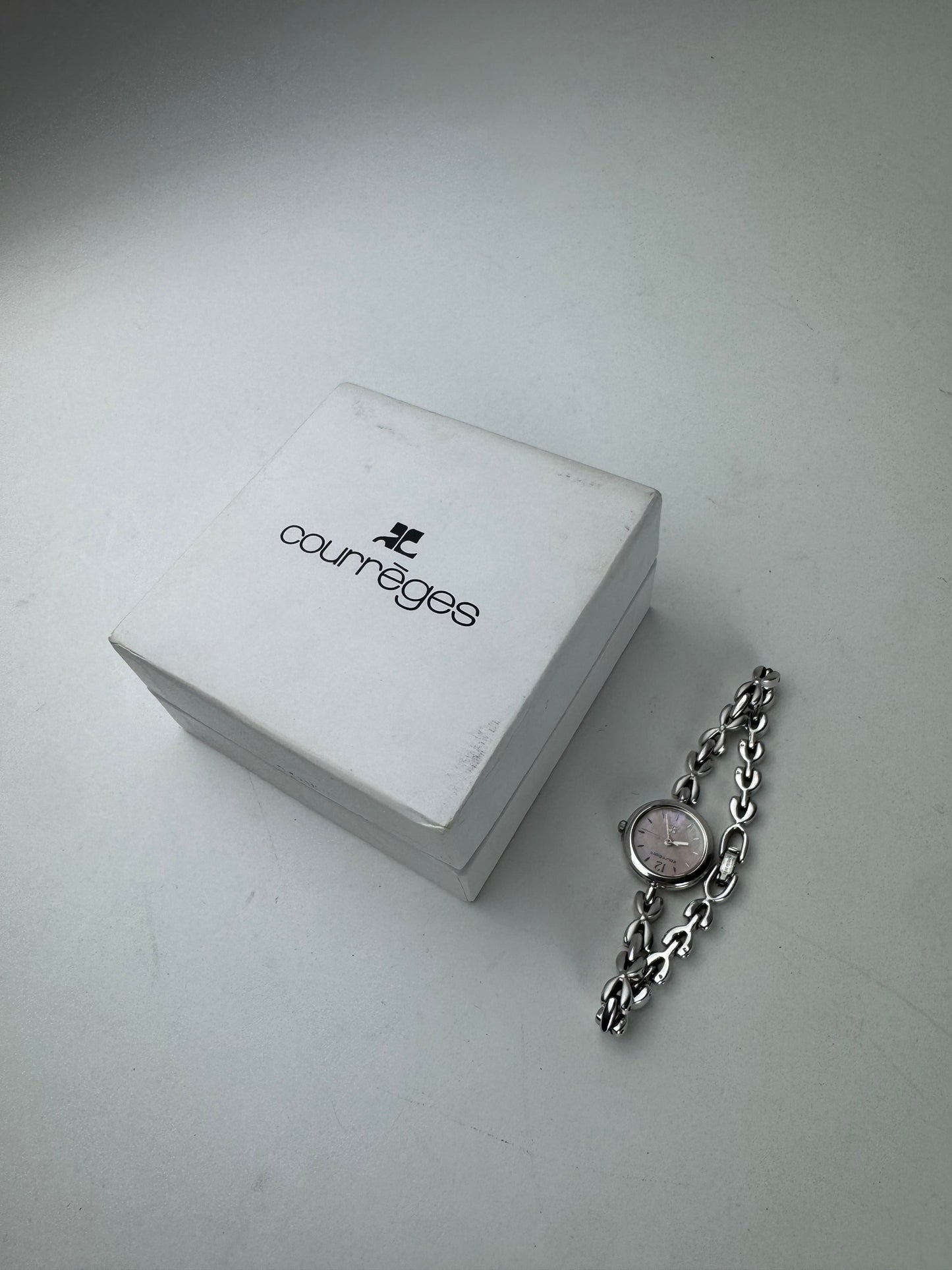 Vintage Courreges Paris Silver Steel Quartz Watch