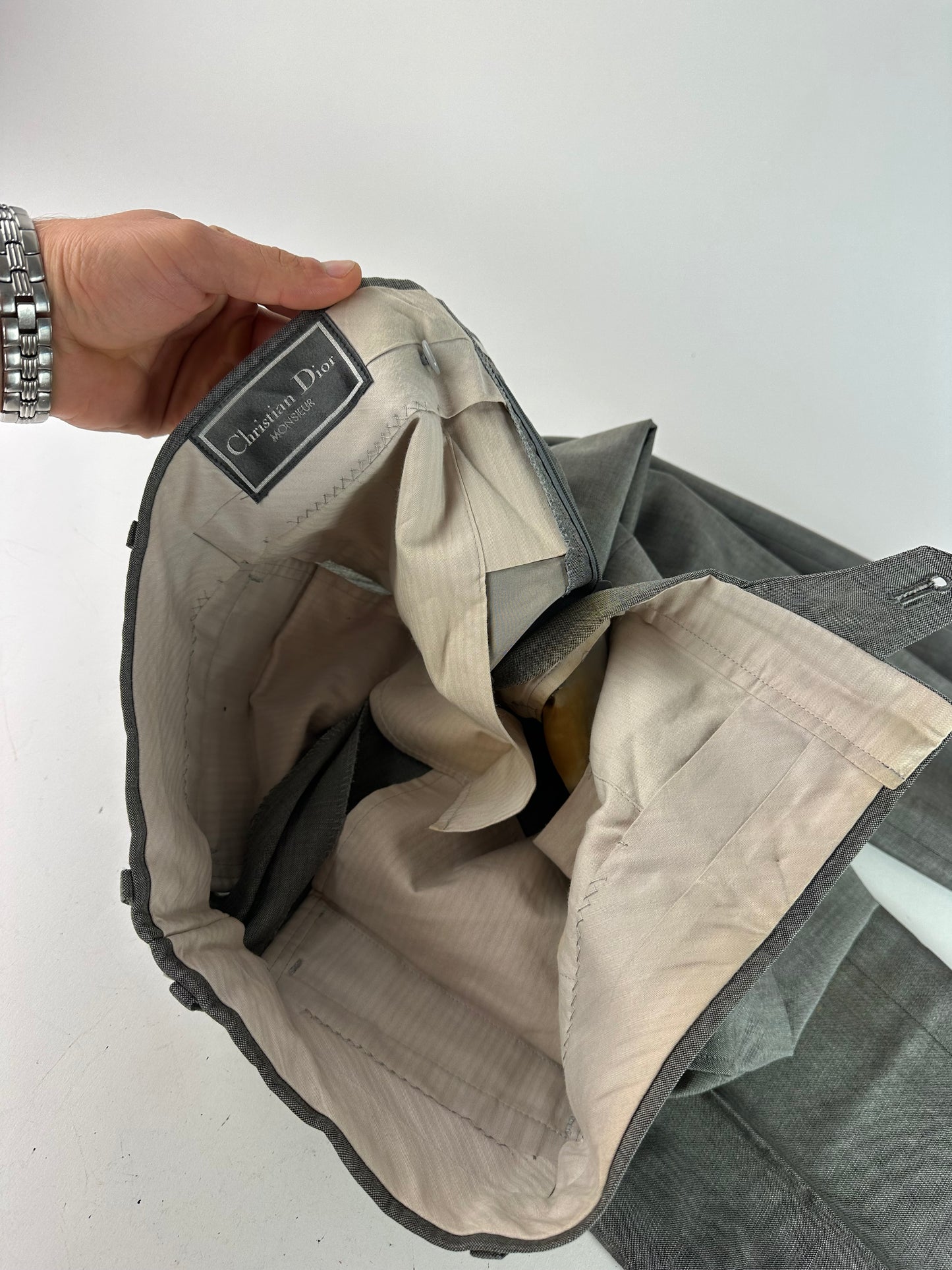 Vintage Dior Wool Pants Grey